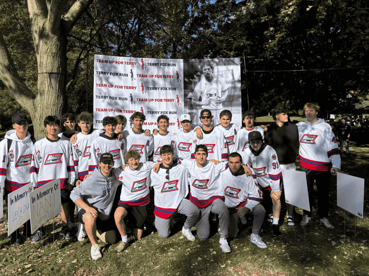Oakville Blades Support Terry Fox Run with $300 Donation