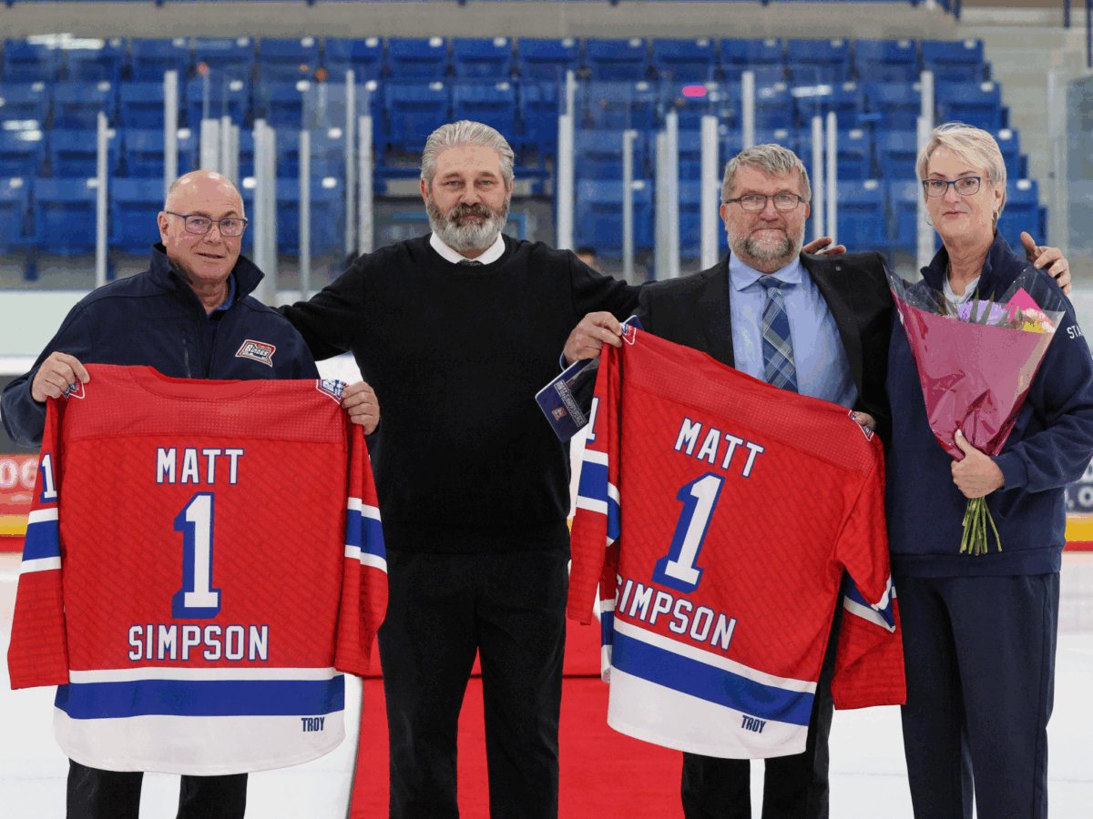Oakville Blades Honour Matt Simpson with Memorial Game and Special Tribute